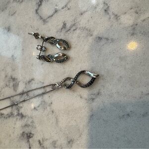 Kay Jewelers Black and Blue infinity diamond set